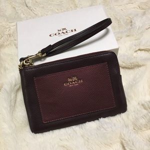 Coach Burgundy/Red Wristlet